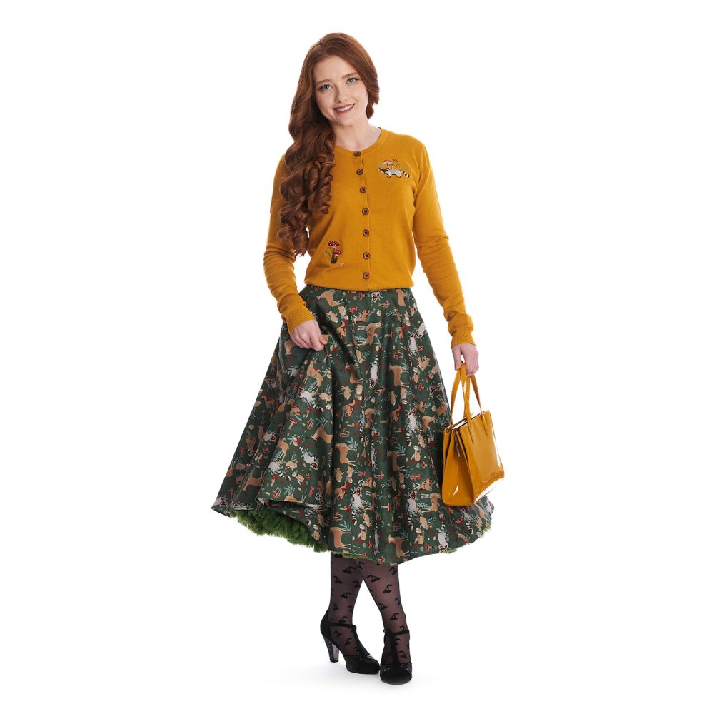 Banned - Woodland Mushroom Cardigan - Geel
